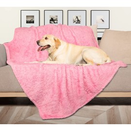 Macevia Fluffy Fleece Dog Blankets, Warm Soft Fuzzy Pets Blankets for Puppy, Small, Medium, Large Dogs and Cats, Plush Pet Throws for Bed, Couch, Sofa, Travel (40x60 Inch, Pink)
