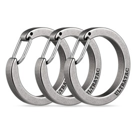 UltraTac 3-Pack Round Carabiner Keychain Clip, Stainless Steel Quick Release Circle Keychain Carabiner Hooks for Keys and EDC Items