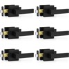 Plustool 6 Pack Matte Black Door Handles, Passage Door Levers