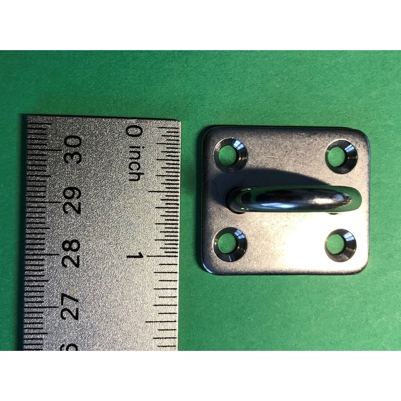 2 Pieces Stainless Steel 316 Square Pad Eye 3/16" 5mm