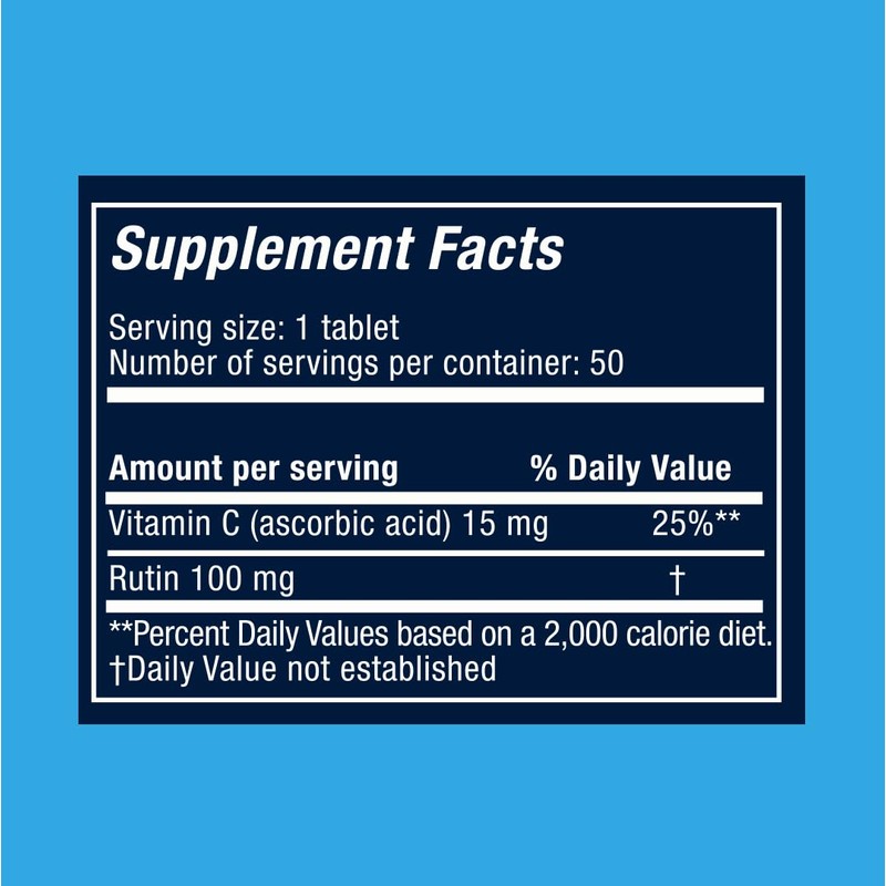 RUTASCORBIN Rutin and Vitamin C Tablets for Circulation and Immune
