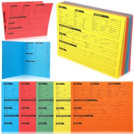 Yeaqee 50 Pcs Real Estate Listing Folder Pre Printed Right Panel List Durable Real Estate Agent Supplies Planner with Closing Checklist for Documents Organizing, 5 Colors