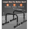 TABEKE Push Up Bar, 12 Inch High Non-Slip Parallettes Bars