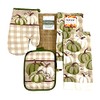 Farmhouse Fall Home Decor Kitchen Towels and Pot Holder Set: