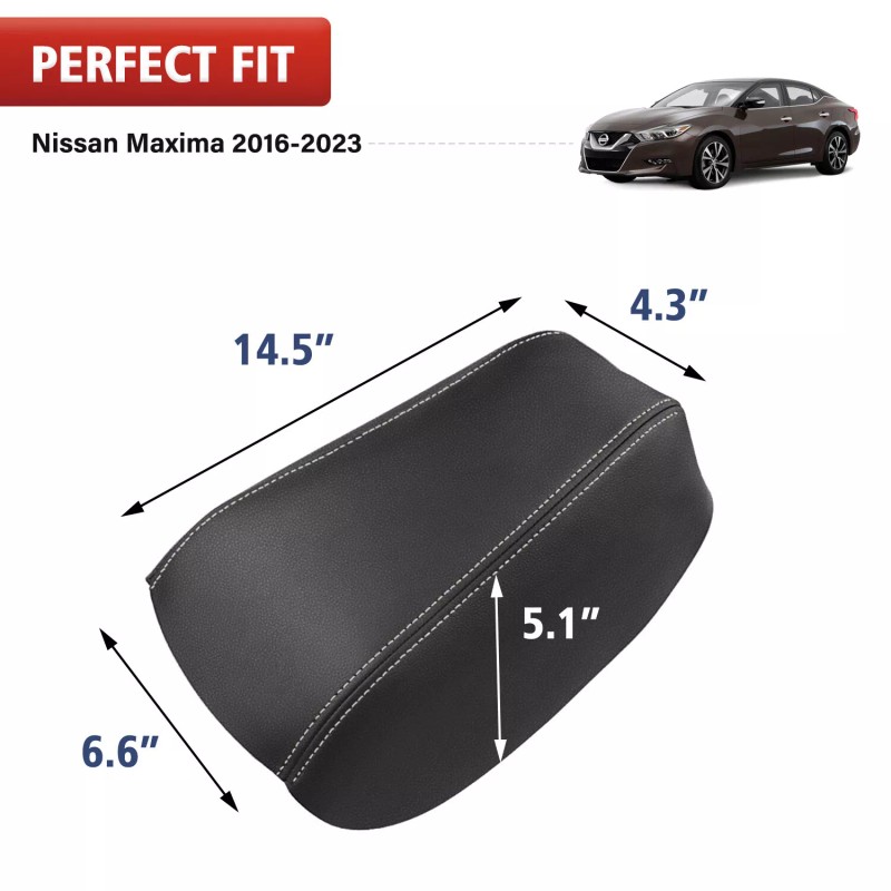 KBH Fit 2016-2023 Nissan Maxima Console Lid Armrest Replacement Cover