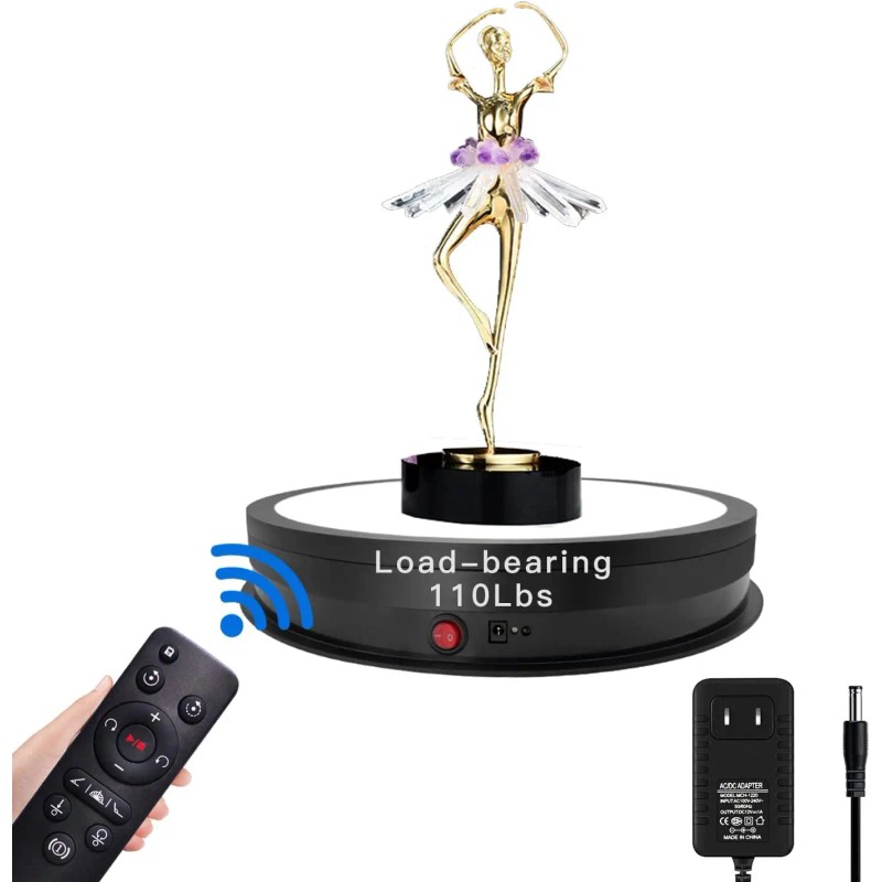 3 Color LED Light Base Non-Slip Rotating Display Stand, 110Lbs