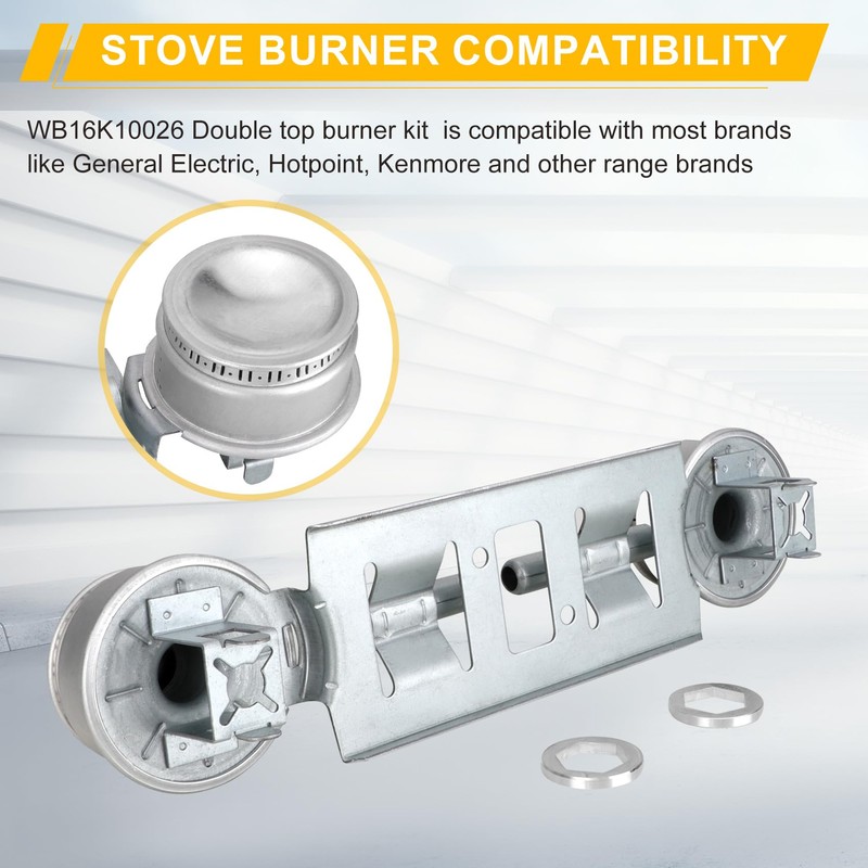 Double Burner Kit WB16K10026 WB29K17 Gas Range Double Burner Assembly