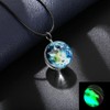 Starry Sky Luminous Necklace Colored Glass Globe Pendant Gem Original