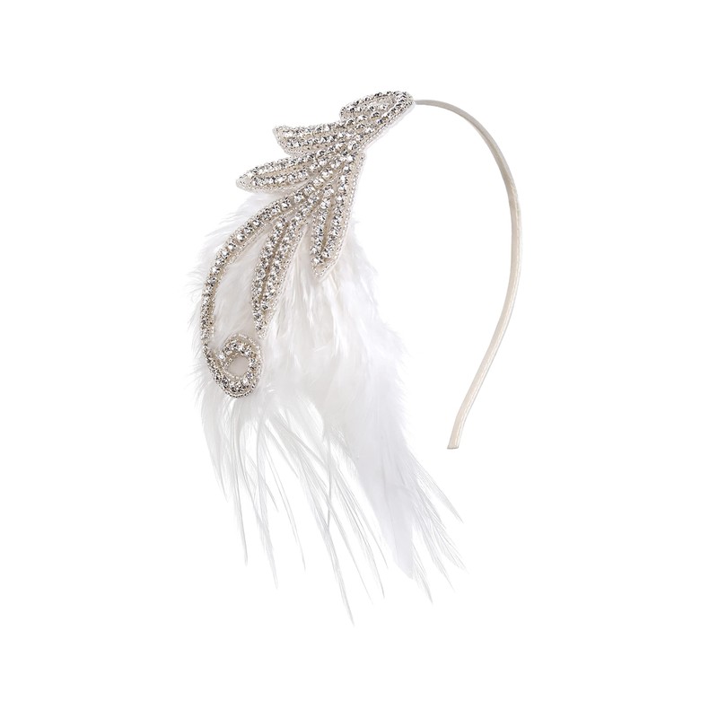 BABEYOND 1920s Women's Gatsby Headband Costume Accessories 20s Flapper Feather
