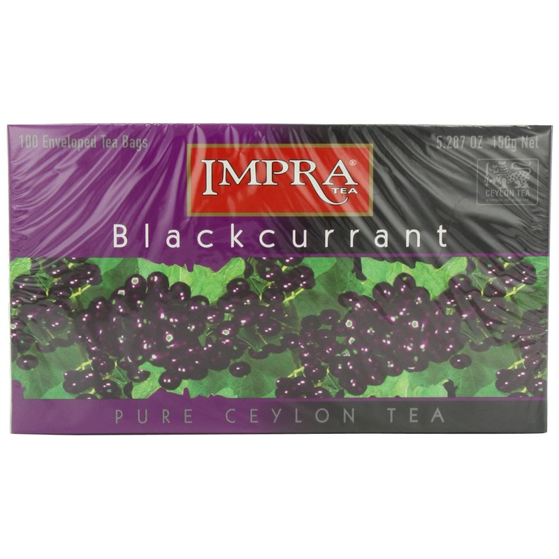 Impra Black Currant Tea, 100-Count Tea Bags (Pack of 6)