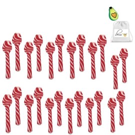 BCL Peppermint Sugar Cane Spoons 24ct (4 Boxes of 6 packs each ), Edible Candy Cane Spoons, Perfect for Hot Chocolate and Coffee, Bulk Children Christmas Favors, Birthday Goody Bag Filler, Stocking Stuffers & CUSTOM Storage Carrier