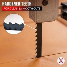 For Record Power BS250 Premium 10, HOLZKRAFT HBS 251 Bandsaw Blade 1/4 inch x 14 TPI also Fits Clarke CBS355, Axminster Hobby HBS250N, Fox F28-186A, Draper 25766, Nutool HBS14 Made by Xcalibur