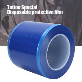 Disposable Tattoo Barrier Film Roll - Waterproof Protective Tape for Tattoo Accessories - 1200 Sheets/Roll (Blue Transparent)