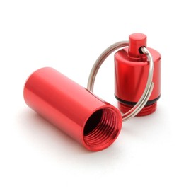 Ganzoo Mini Capsule/Pill Box/Pill Box Keychain/Aluminium Box Red