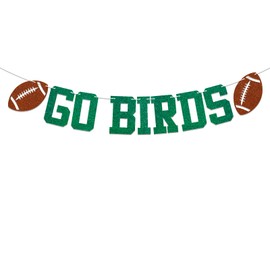 Go Birds Banner - Fly Eagles Fly Banner, Eagles Football Game Day Decor, Fly Eagles Fly Party Decorations Green