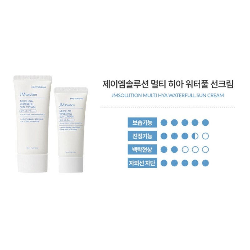 제이엠솔루션 멀티 히아 워터풀 수분 선크림 SPF50+ PA++++, 30ml, 1개