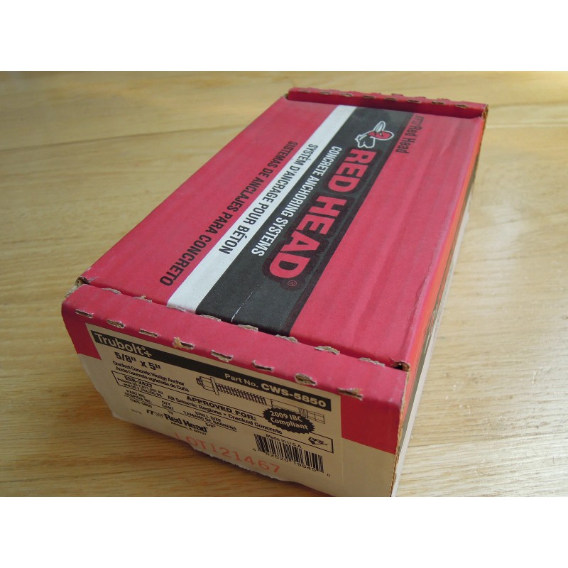 RedHead Box of 10 CWS-5850 Red Head Trubolt Seismic 5/8"