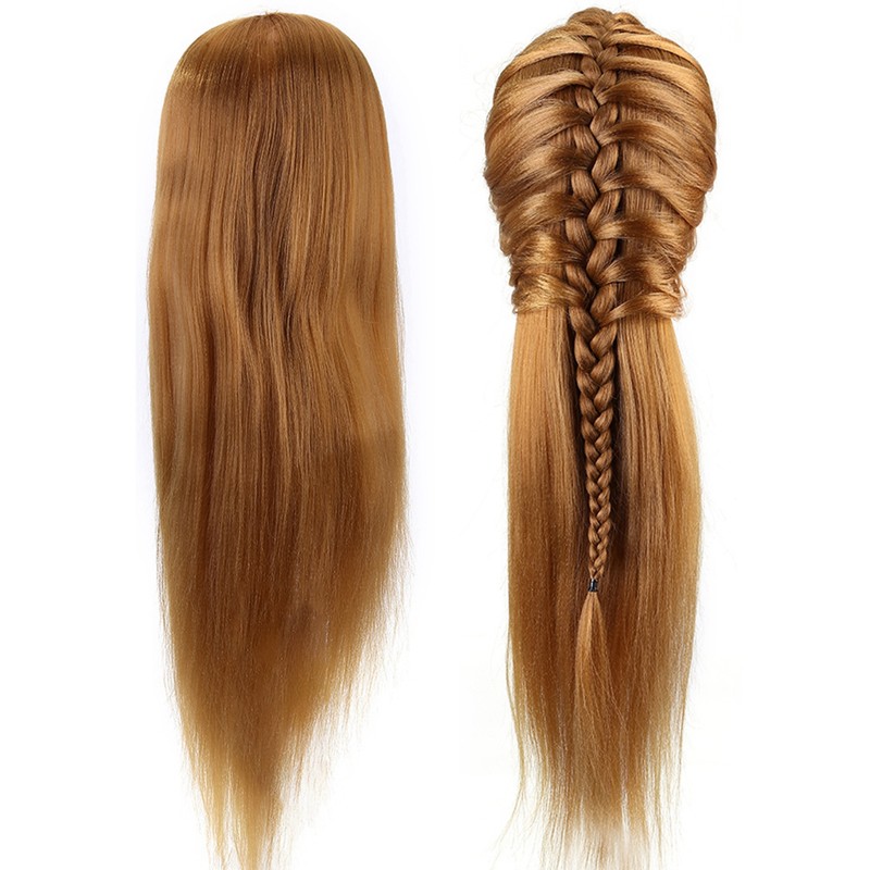 40% Real Human Hair Mannequin Head Hairdresser Training Head Cosmetology