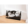Skiing Whippet Greyhound Silhouette Ornament - Handmade Festive Decor for