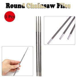 3 Pcs Round Chainsaw Files Round Bearing Steel Sharpening Chainsaw Sharpener Tool Set Sharp Fangs High Hardness for Woodworking