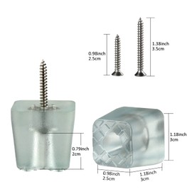 Trapezoidal Anti-Slip Furniture Feet Moisture Protection Pads for Garden Outdoor Chair Legs (16) Size 30 30 x 30cm