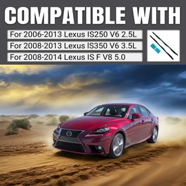 75551-53020 Front Windshield Moulding Kit Compatible with Lexus IS250 IS350 2008 2009 2010 2011 2012 2013 Replaces 75552-53020 75545-53011 Driver & Passenger Side (2PCS)