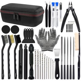 3D Printer Tools Kit, 3D Printer Accessories with Deburring Tool, Needle File Set, Nozzle Cleaning Kit, Scraper, Pliers, and Hand Drill for 3D Print Model Smoothing, Finishing, and Carving