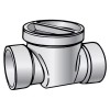 NDS 475P 4 Hub x Hub White PVC-DWV Gravity Flow Backwater Valve
