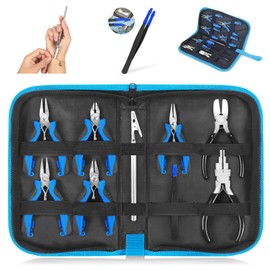 Jewelry Pliers Set Jewelry Making Tools Kit, Micro Jewelry Pliers Kit, Bracelet Tool Jewelry Helper, Jewelry Tweezers, Mini Pliers for Jewelry Making Supplies DIY Crafting Beading Repairing
