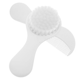 ORFOFE 2pcs Hair Brush Set Soft Bristles Cradle Cap Comb Gentle Scalp Massage Newborn Bath Accessories