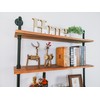 Anynice 6 Tier Industrial Ladder Pipe Shelf Bookcase, Rustic Wall