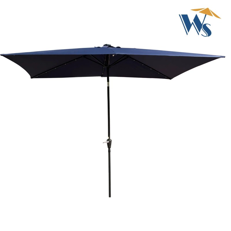 10 X 6.5t Rectangular LED Lighted Outdoor Umbrellas for Patio