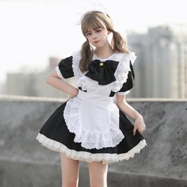[FULINE] Maid Costume, Maid Cosplay, Maid Costume, Short Sleeve, Short Sleeve, Cute Maid Moe, Maid Cafe, Coffee Shop, Scrubbing, Events, Parties, School Festivals, Photography, Cultural Festivals,