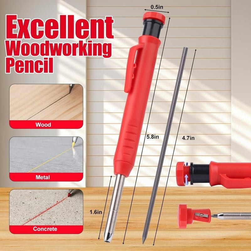 6 in 1 Rafter Square with Carpenter Pencil, 7in Rafter