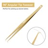 90° Angular Volume Tweezers (Golden Titanium Coated.)