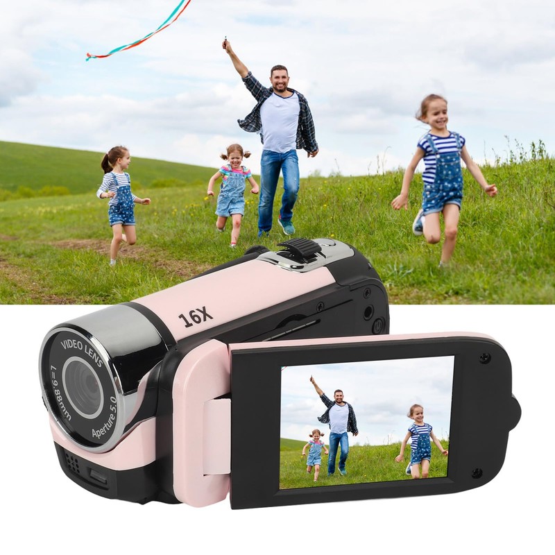 Cocoarm 16MP Digitalkamera, Videokamera-Recorder mit Elektronischem Verschluss für Reise- und