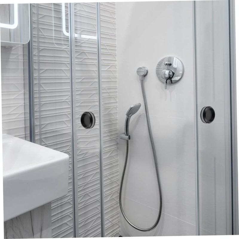 SHINEOFI 2Pcs Stainless Steel Shower Door Handle Circular Glass Door