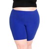Stretch Is Comfort Women's Cotton Plus Size Bike Shorts Royal