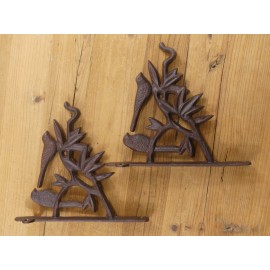 Midwest Craft House 2 Birds In Tree Decorative Plant Hangers Cast Iron Flower Basket Hook Hanger