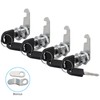 4 Pack Cam Locks with Keys, 1" Keyed Different Cam