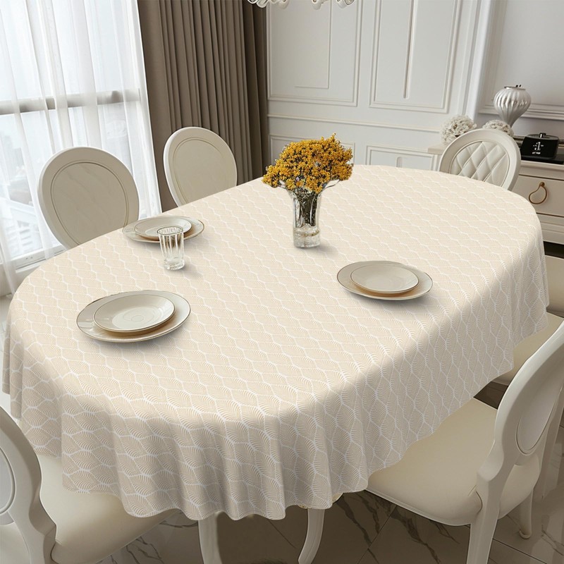bnhjsdw Oval Tablecloth, French Country Printed Oval Table Cloth-60x120 Inch,