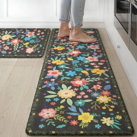 GENIMO Kitchen Mats for Floor 2PCS, Cushioned Kitchen Rugs Non Slip Washable,...