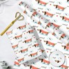 LeZakaa Dog Wrapping Paper Roll, Dachshund in Red Striped Sweaters,