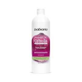 Babaria - Shampoo Anticaida  Shampoo de Cebolla Sin Olor y Sin Lagrimas Estimula el Crecimiento Capilar Protege el ColorVegano  700 ml                