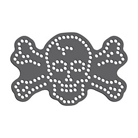 Rhinestone Genie Skull & Bones 5" Magnetic Rhinestone Template, Black