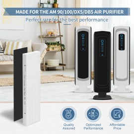 Zouwhaso 2+6 Aera Max 100 HEPA Filter Replacement Compatible with Fellowes AeraMax 90 100 DX5 DB5 Air Puri-fier True HEPA Air Filter, Part# 9287001 9324001, 2x H13 True HEPA and 6x car-bon Pre-Filter