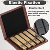 Kmise Wooden Reed Case with Magnetic Closure, Dual-Sided Storage Design,