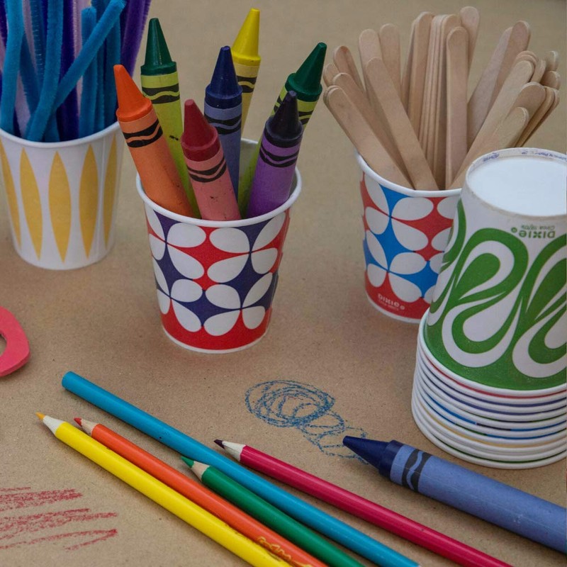 Dixie Multi-Purpose, 5 oz Paper Cups, Box of 100 Cups,