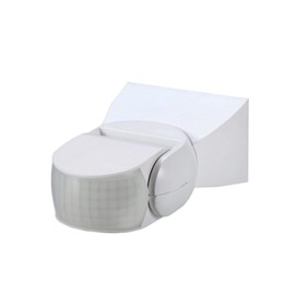 PS-TECH Outdoor Motion Sensor IP65, Presence Sensor Suitable for LED Light, Detection Range 180° up to 12 m at 2.5 m Height, Adjustable Switch from 10 Seconds to 15 Minutes