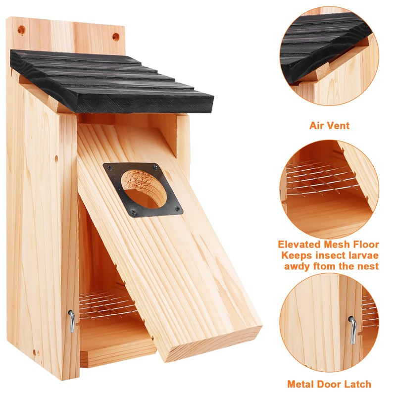 Behogan Hanging nesting box: 4.92 x 4.92 x 11.81 inch